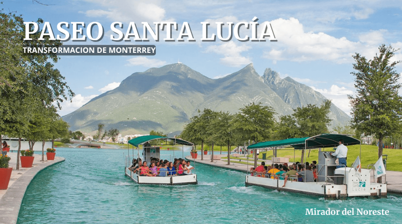 Paseo Santa Lucía en Monterrey